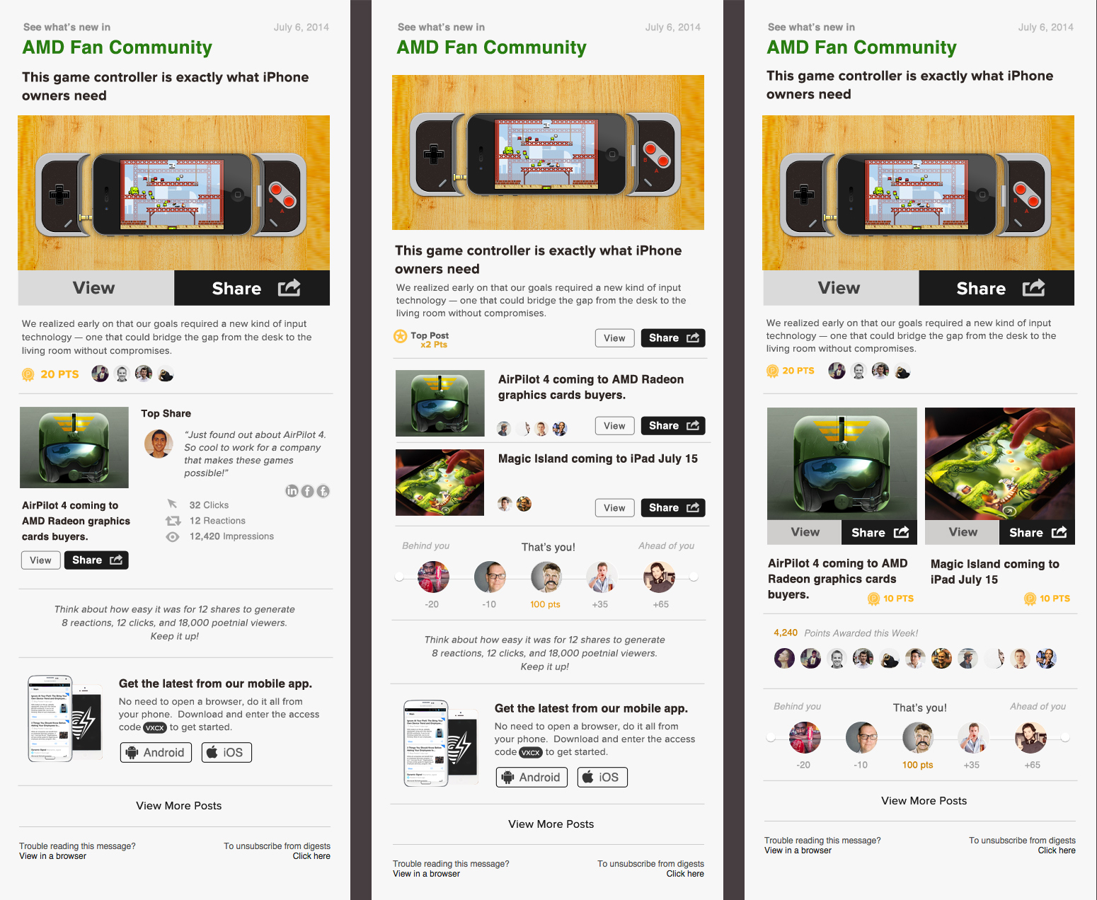 Dynamic Signal Responsive Email