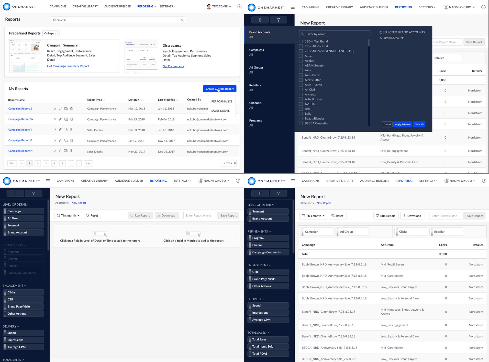 OneMarket WebApp Design