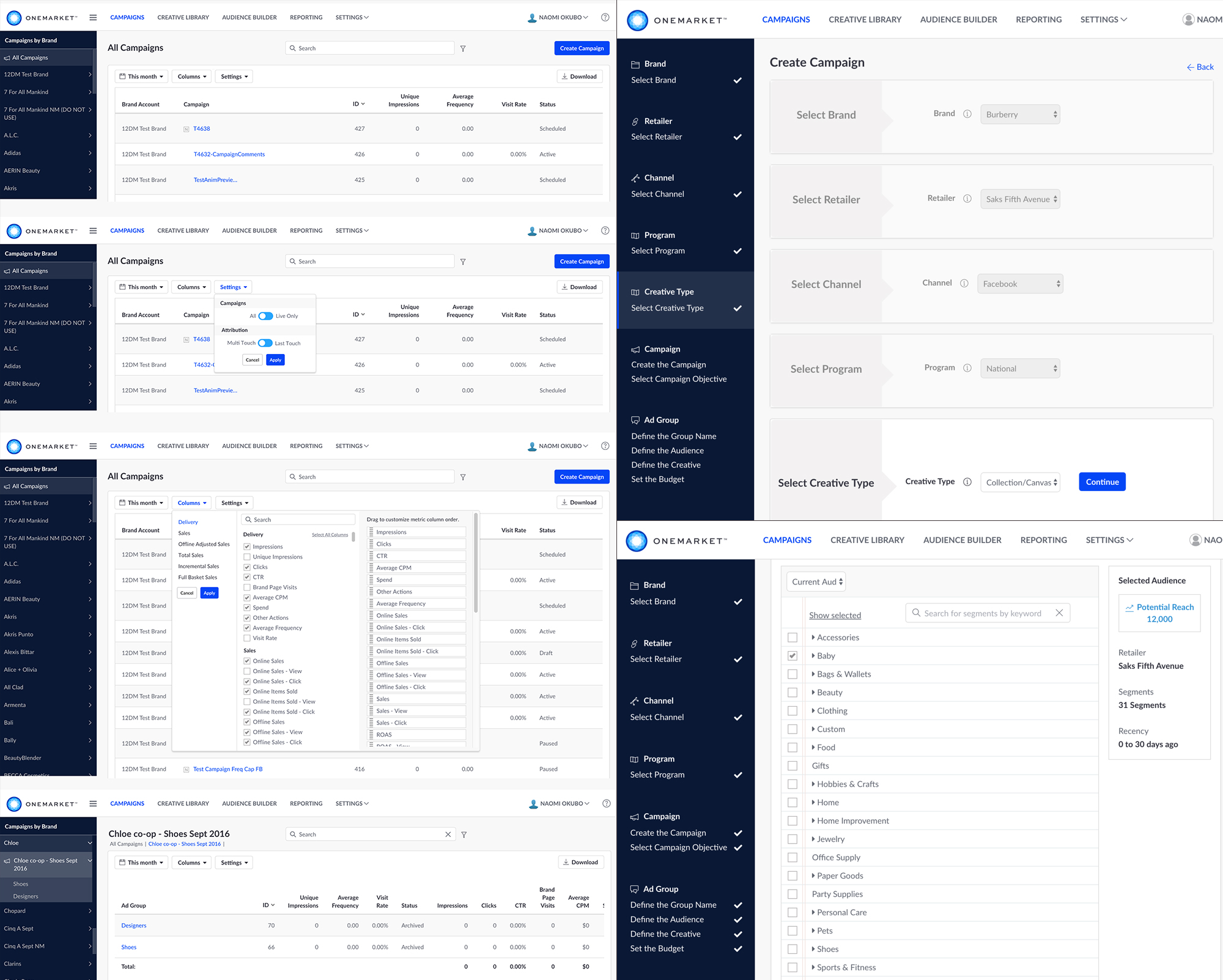 OneMarket WebApp Design