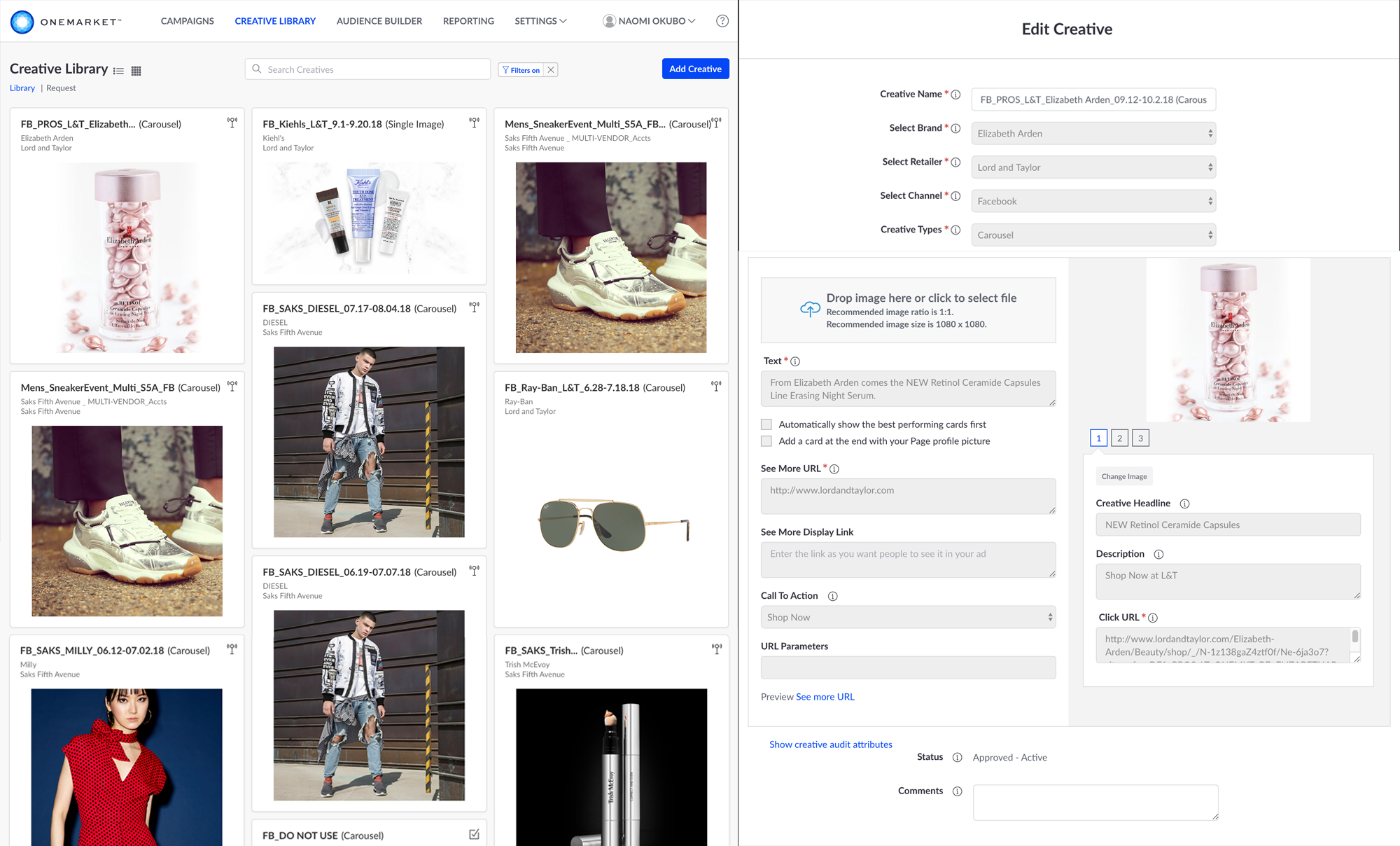 OneMarket WebApp Design