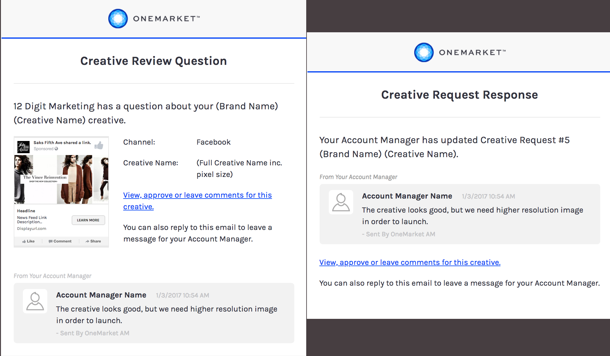 OneMarket Responsive Email