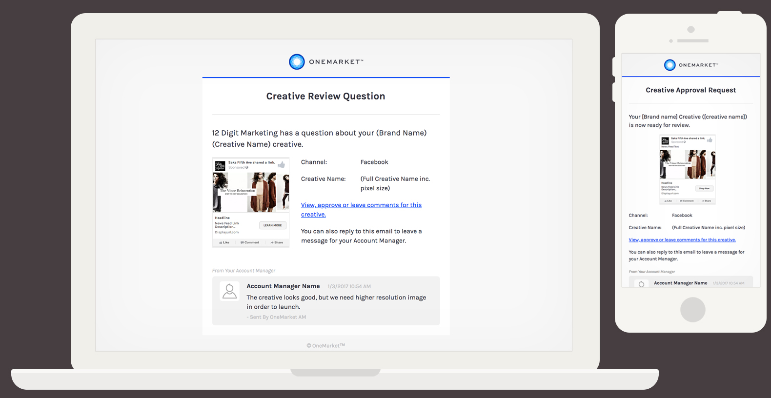OneMarket Responsive Email