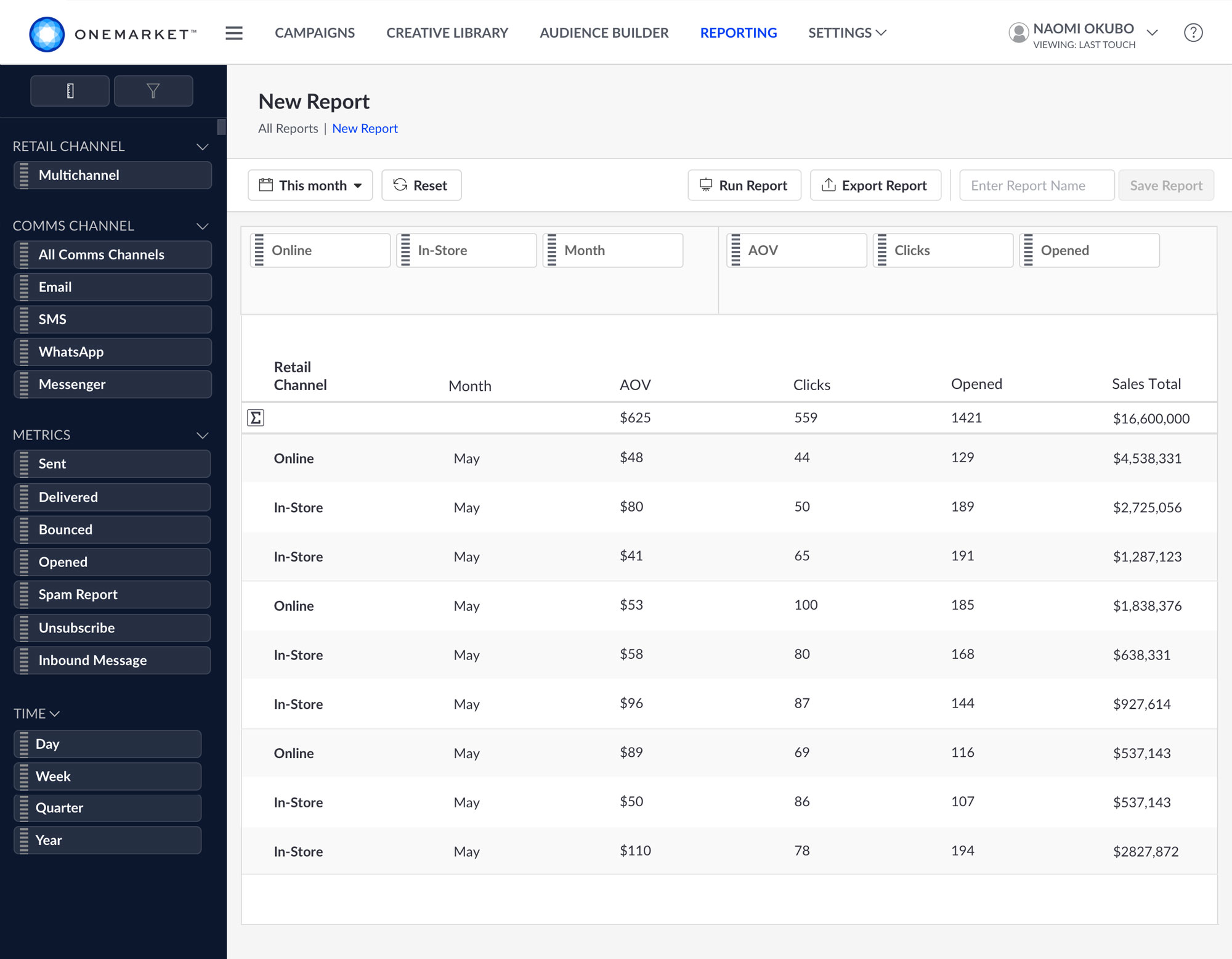 OneMarket WebApp Design